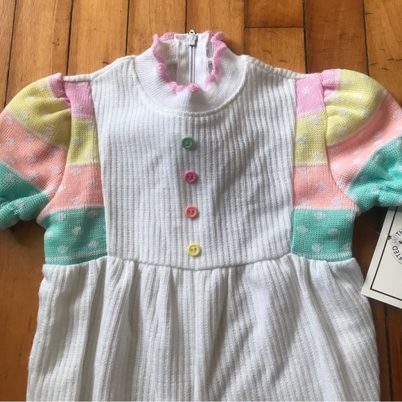 Vintage Bull Frog Knits Ice Cream Footie Size 6-9 Months - Picture 6 of 9